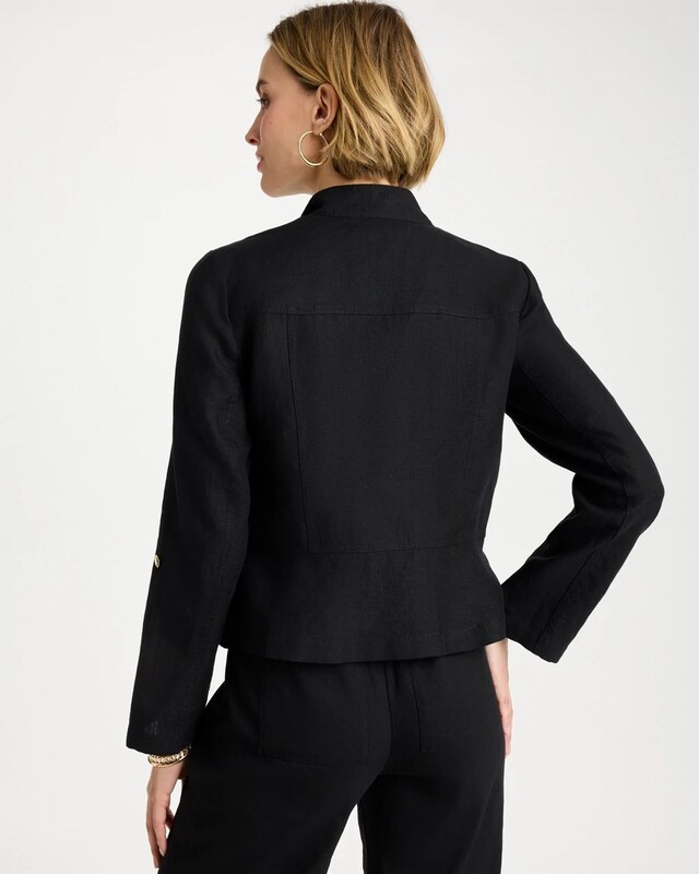 Linen Moto Jacket - image 3